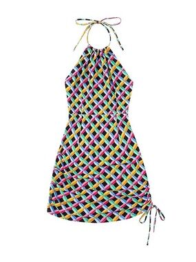 Fashion Brand Company Cinch Tie Halter Dress, Screensaver Print